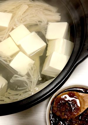 ネギたっぷりタレで食べる湯豆腐-レシピのメイン写真