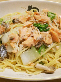 鮭と白菜ときのこのクリームパスタ-レシピのメイン写真