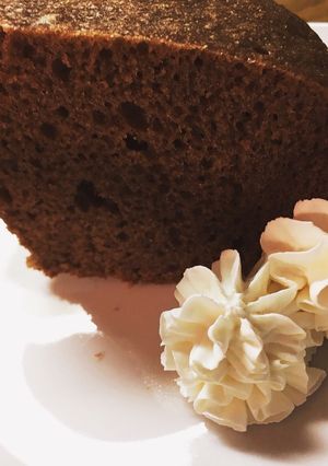 チョコレートケーキ生クリーム添え-レシピのメイン写真