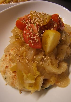 冷凍とうふハンバーグの白菜餡かけ-レシピのメイン写真