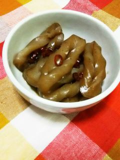 お弁当に♪手編みこんにゃくの甘辛煮-レシピのメイン写真