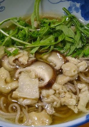 脅威の鶏皮コラーゲン蕎麦-レシピのメイン写真