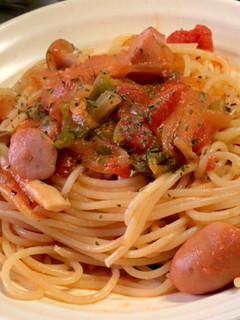 ウィンナーとピーマンのトマトパスタ-レシピのメイン写真