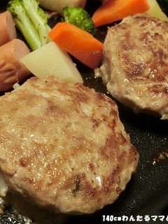 ホットプレートで簡単★もやしハンバーグ-レシピのメイン写真