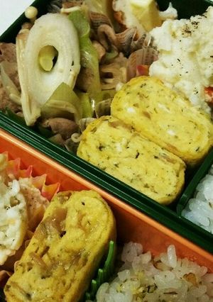 お弁当 なめ茸と青のりの卵焼き-レシピのメイン写真