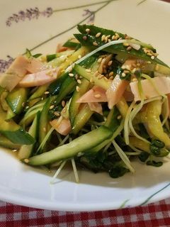 簡単!胡瓜と貝割れのポン酢和え-レシピのメイン写真