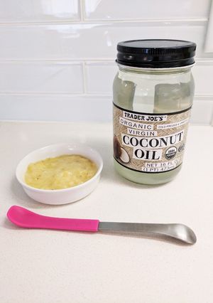 【離乳食 初期】バナナ＋ココナッツオイル-レシピのメイン写真