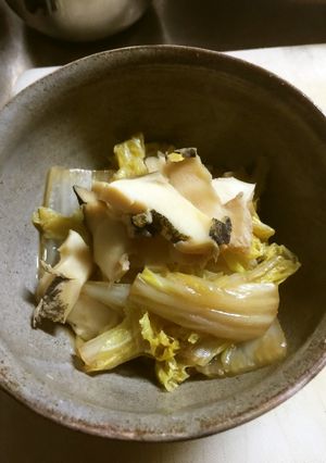 ニシ貝と白菜の煮物-レシピのメイン写真