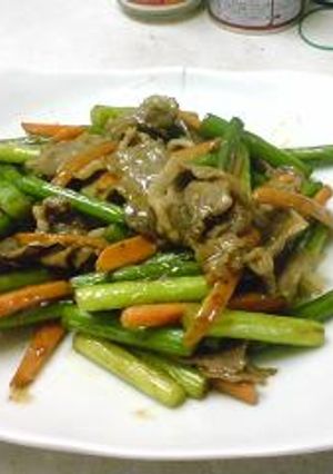 にんにくの芽と牛肉のあんかけ-レシピのメイン写真