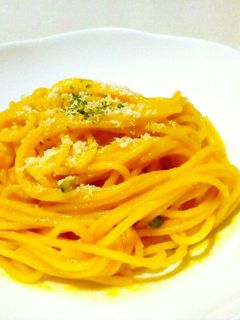 かぼちゃスープの素で濃厚パスタ-レシピのメイン写真