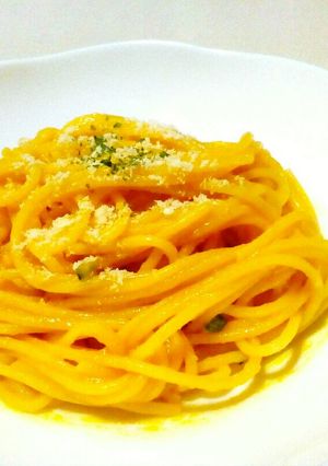 かぼちゃスープの素で濃厚パスタ-レシピのメイン写真
