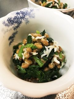 ほうれん草としらすの納豆和え-レシピのメイン写真