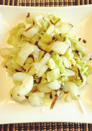 レンジで時短 塩昆布で白菜のお漬物-レシピのメイン写真