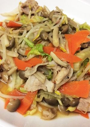 時短!簡単!味ぽんで肉野菜炒め-レシピのメイン写真