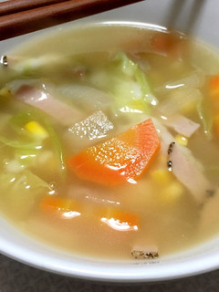 お野菜たっぷり!餅入りスープ-レシピのメイン写真