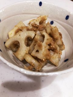 レンコンの甘辛ツナ炒め-レシピのメイン写真