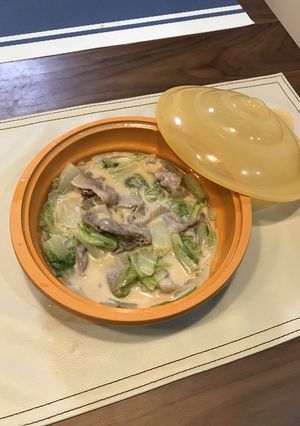 レンジで作る豚肉と白菜のミルフィーユ鍋風-レシピのメイン写真