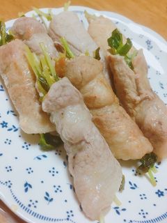 さっぱり!豚ロースで豆苗梅巻き-レシピのメイン写真