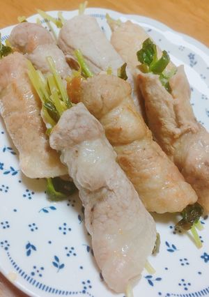 さっぱり!豚ロースで豆苗梅巻き-レシピのメイン写真