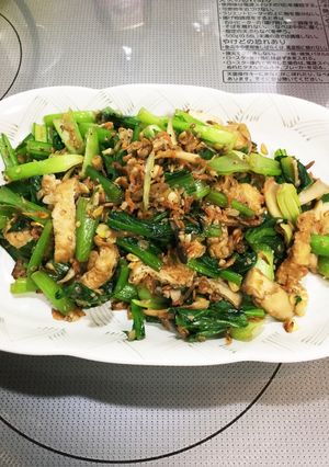 糖尿病食・小松菜の香ばし炒め-レシピのメイン写真