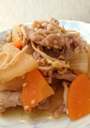 レンジのみ！豚肉と大根のごま煮-レシピのメイン写真