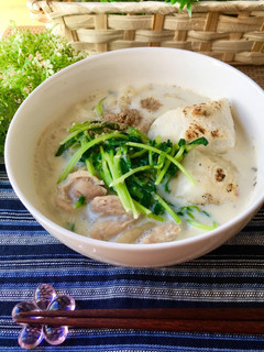 超簡単!♡豆苗と豆乳の力うどん♡-レシピのメイン写真