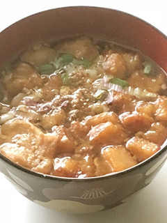 簡単:ふわふわ、げんこつ揚げのお味噌汁-レシピのメイン写真