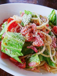 キャベツとトマトの干しエビパスタ-レシピのメイン写真