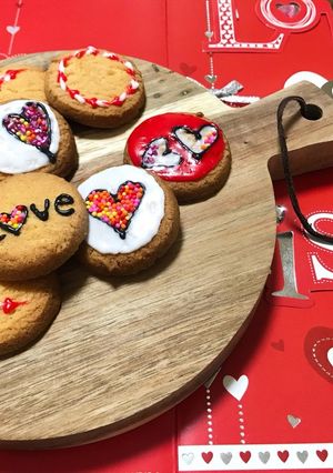 バレンタイン♡市販クッキーにチョコアート-レシピのメイン写真