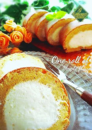 メープル風味のひと巻きロールケーキ♡-レシピのメイン写真