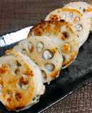 大葉入りヘルシーなレンコンのはさみ焼き