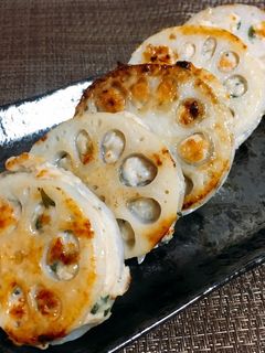 大葉入りヘルシーなレンコンのはさみ焼き-レシピのメイン写真