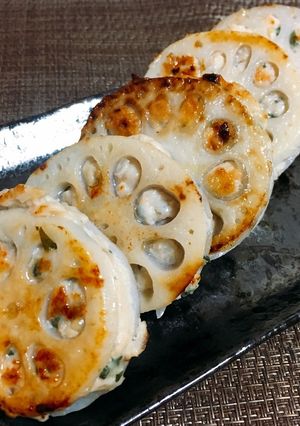 大葉入りヘルシーなレンコンのはさみ焼き-レシピのメイン写真