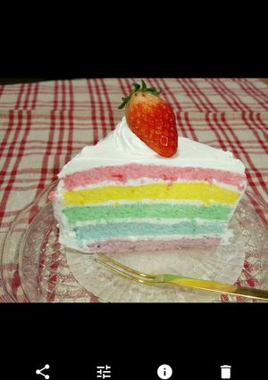 レインボーケーキ-レシピのメイン写真