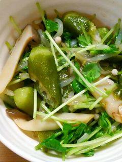 簡単 副菜❀豆苗ともやしとオクラのお浸し-レシピのメイン写真