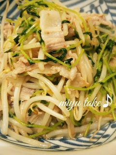 もやしと豆苗の炒め物♪-レシピのメイン写真