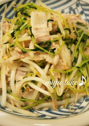 もやしと豆苗の炒め物♪-レシピのメイン写真