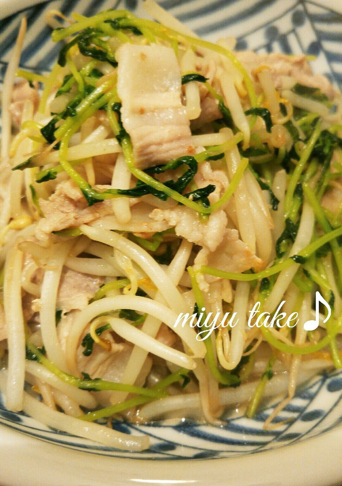 もやしと豆苗の炒め物♪-レシピのメイン写真