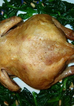 丸鶏グリル・もち米と栗の詰め物-レシピのメイン写真