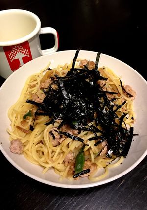 えのき茸と鶏挽肉の和風パスタ-レシピのメイン写真