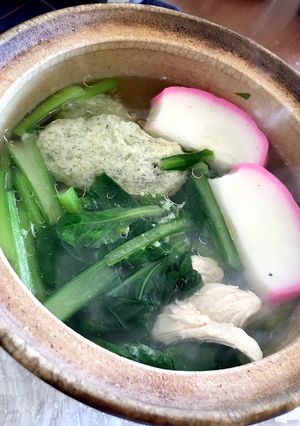 青海苔のこわ餅入り雑煮^_^-レシピのメイン写真