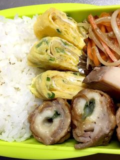 旦那弁当⑬旦那が絶賛した肉巻き入り弁当!-レシピのメイン写真