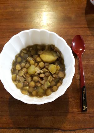 レンズ豆とさつまいものチャイ風ぜんざい-レシピのメイン写真