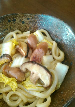 簡単ランチ♪白菜の中華丼風味♪焼きうどん-レシピのメイン写真