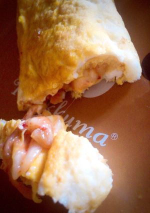 キムチとチーズ入りの卵焼き-レシピのメイン写真