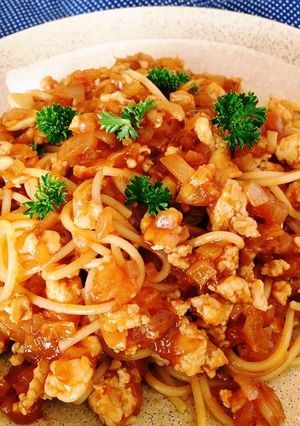 ケチャップでミートソーススパゲッティ-レシピのメイン写真