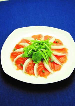 冬野菜とサーモンのカルパッチョ-レシピのメイン写真