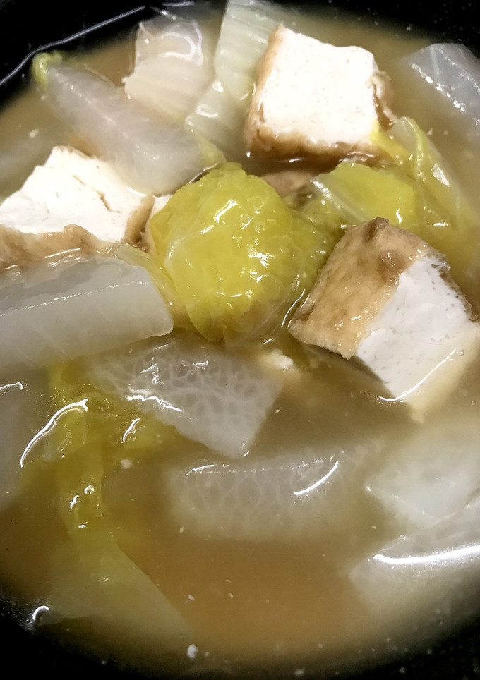 中華スープで大根と白菜 厚揚げの煮物-レシピのメイン写真