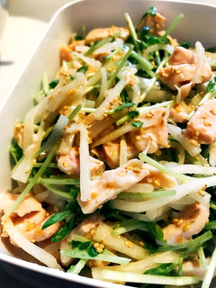 大根と豆苗のチキンサラダ-レシピのメイン写真
