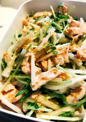 大根と豆苗のチキンサラダ-レシピのメイン写真